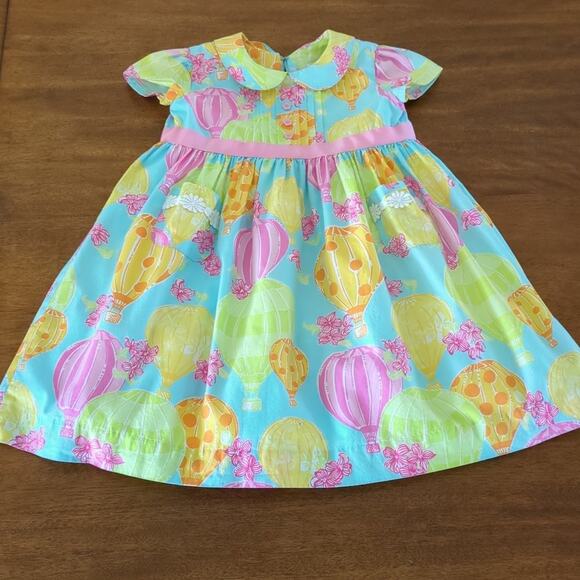 Lilly Pulitzer platinum balloon print dress - short sleeve - size 4T EUC - Picture 1 of 10